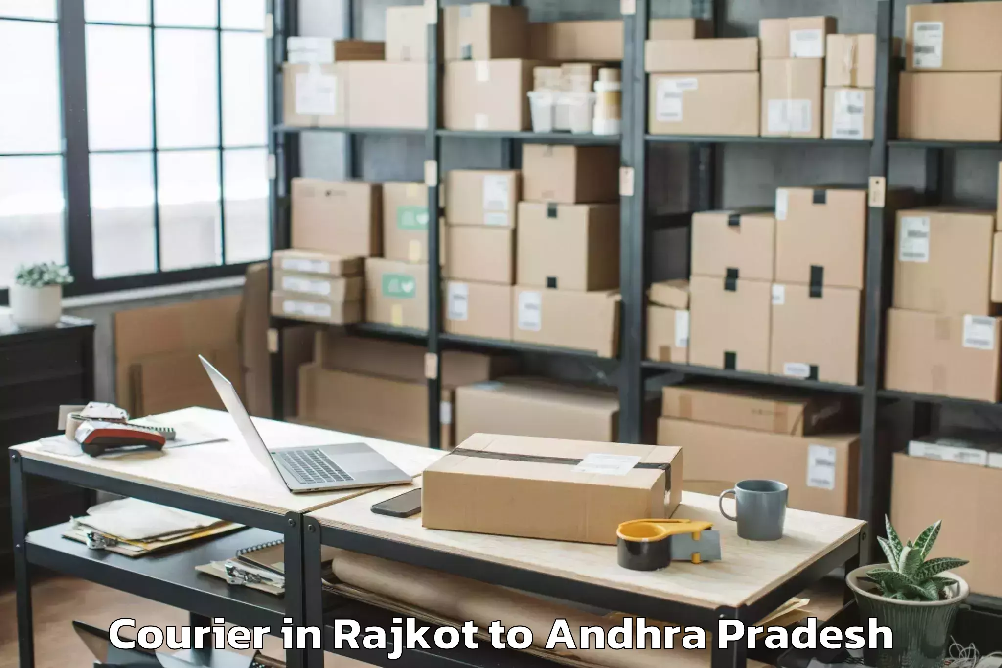 Trusted Rajkot to Nadendla Courier